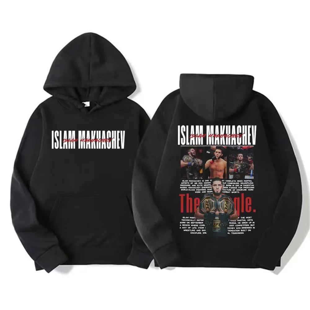 Limited Islam Makhachev Klassische Grafik-Sweatshirts für Männer und Frauen, Modische Gothic Oversized Hoodies, Lässiger Hochwertiger Fleece-Hoodie – Detail 9