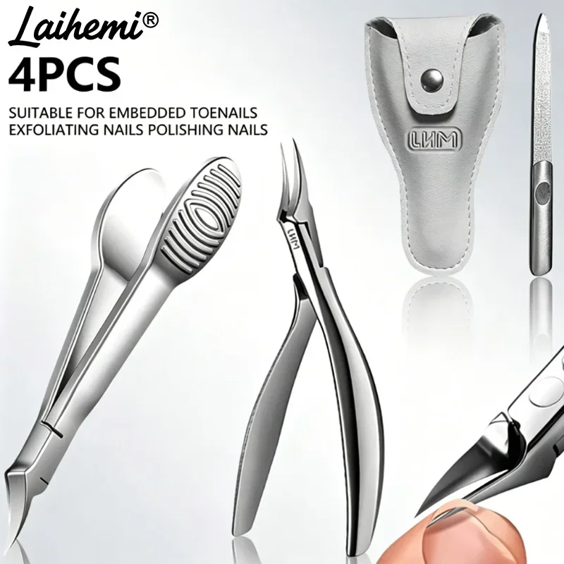 

Laihemi 4Pcs manicure tool, precise trimming of embedded toenails and hard nails, nail clippers for the elderly