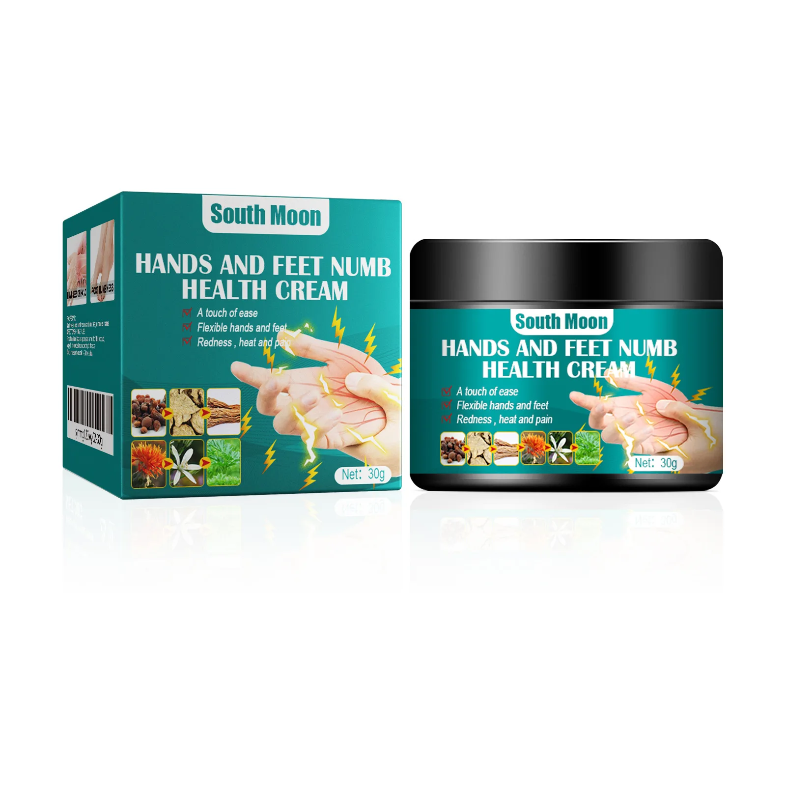 SOUTH MOON Hand and Foot Care Cream, gentle daily moisturizing body cream for application and massage on hands and feet