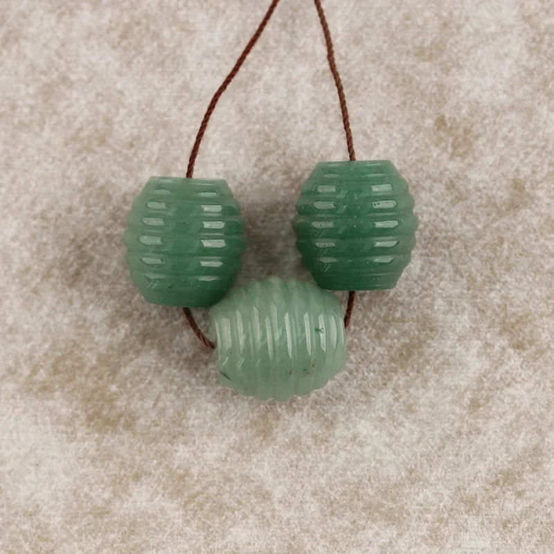 B&F Handmade Green Aventurine Pendants, Genuine Natural stones beads, Unique Stones for jewelry & DIY Earring Beads
