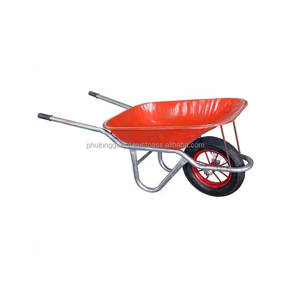 High Quality 50L 70L 90L Wheelbarrows With Plastic Or Metal Tray Made In Vietnam For Construction Use