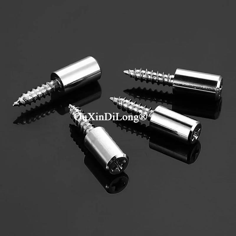 

100PCS Iron Cupboard Wardrobe Laminate Support Pins Self Tapping Screw Integrated Molding Furniture Partition Connect Brackets