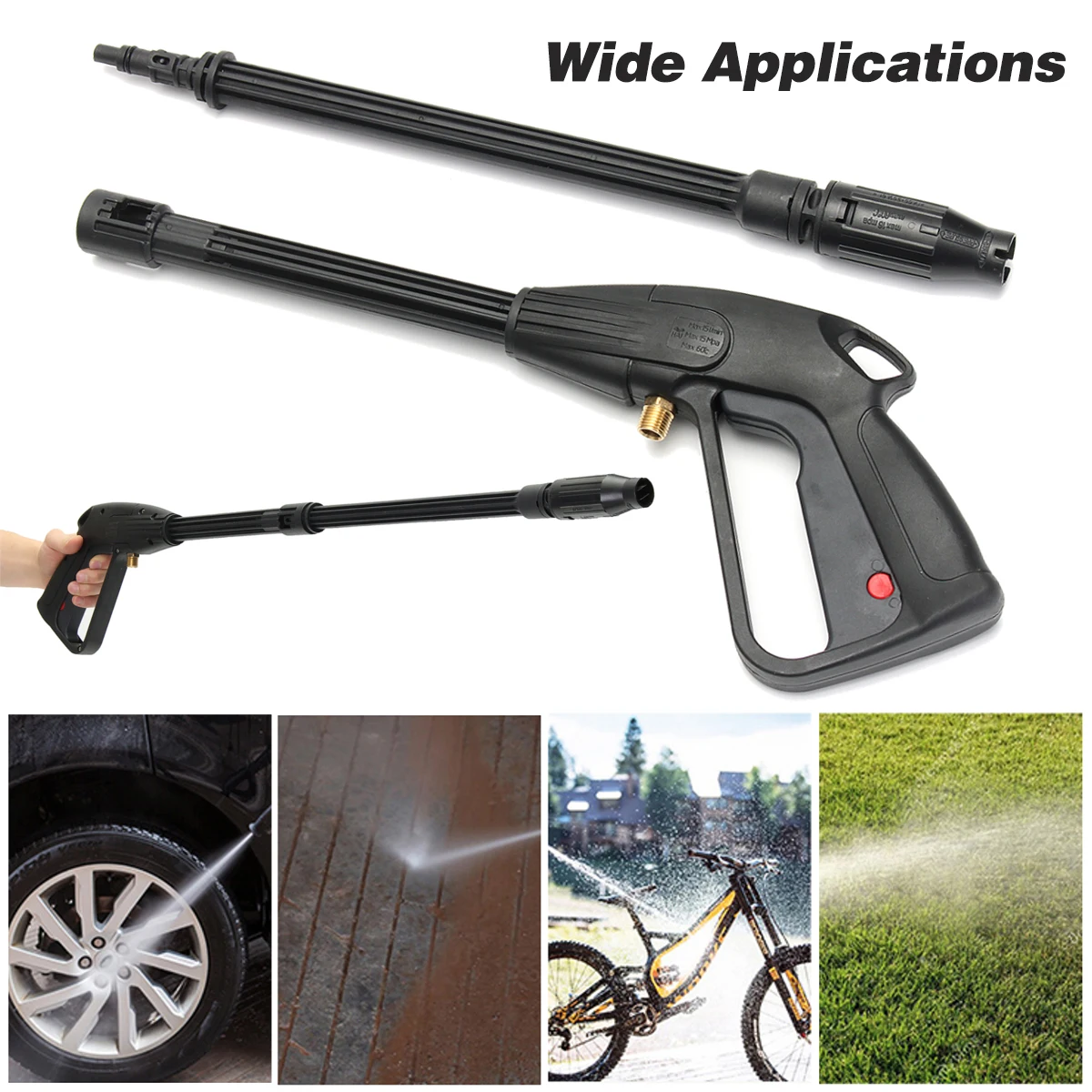 M14 160Bar High Pressure Power Washer Spray Nozzle Adjustable Water Gun Home Washing Accessories for Car Garden Cleaning view 6