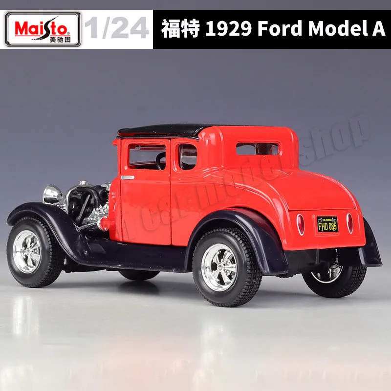 Maisto-Modèle de voiture l'inventaire Ford A en alliage moulé sous pression, jouet pour enfants, 1:24, 1929, original, en stock, vente en gros