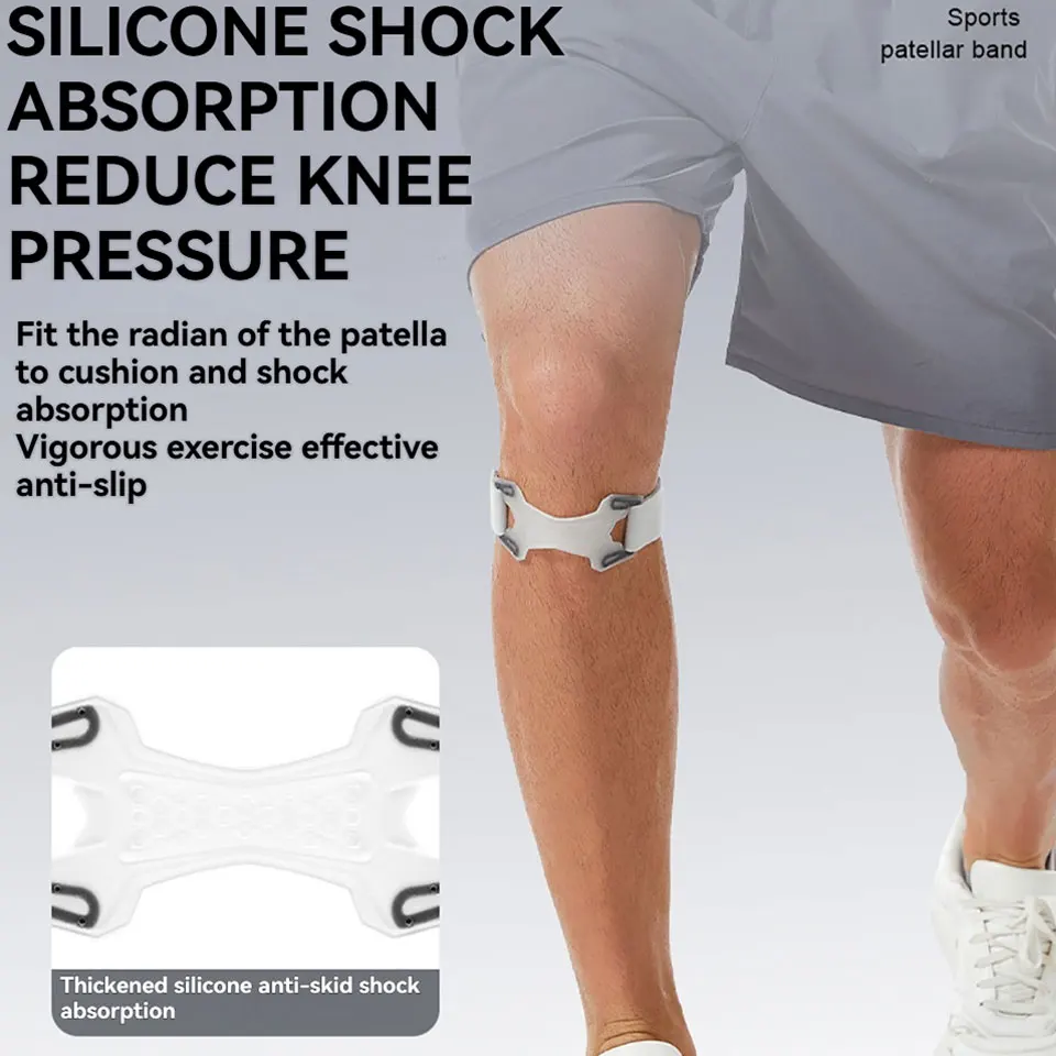 1Pcs Knee Pad Shock Absorption Bidirectional Pressure Stabilizes The Patella Joint Prevents Knee Sprain Tendon Sheath Breathable