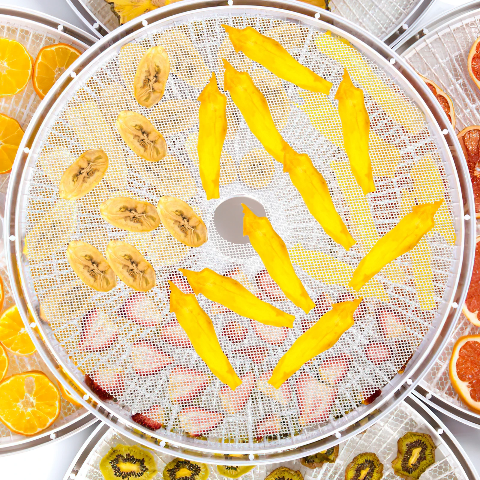 

3Pcs Reusable Silicone Dehydrator Sheets Nonstick Mats for Fruit Vegetable Jerky Easy Clean Thanksgiving Christmas