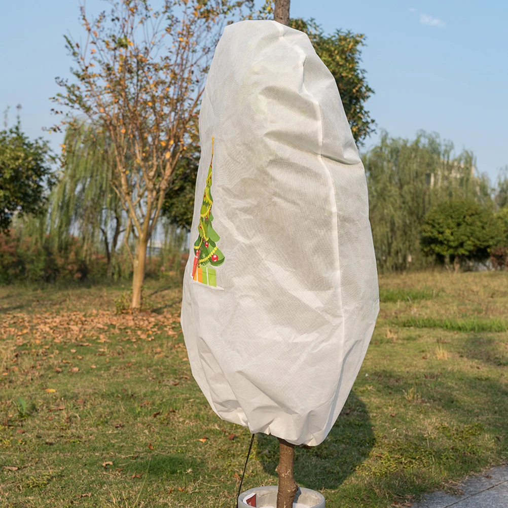 

Non Woven Plant Covers Freeze Protection Outdoor Frost Bags for Winter Warmer Garden Plants Christmas Tree Polar Bear Adjustable
