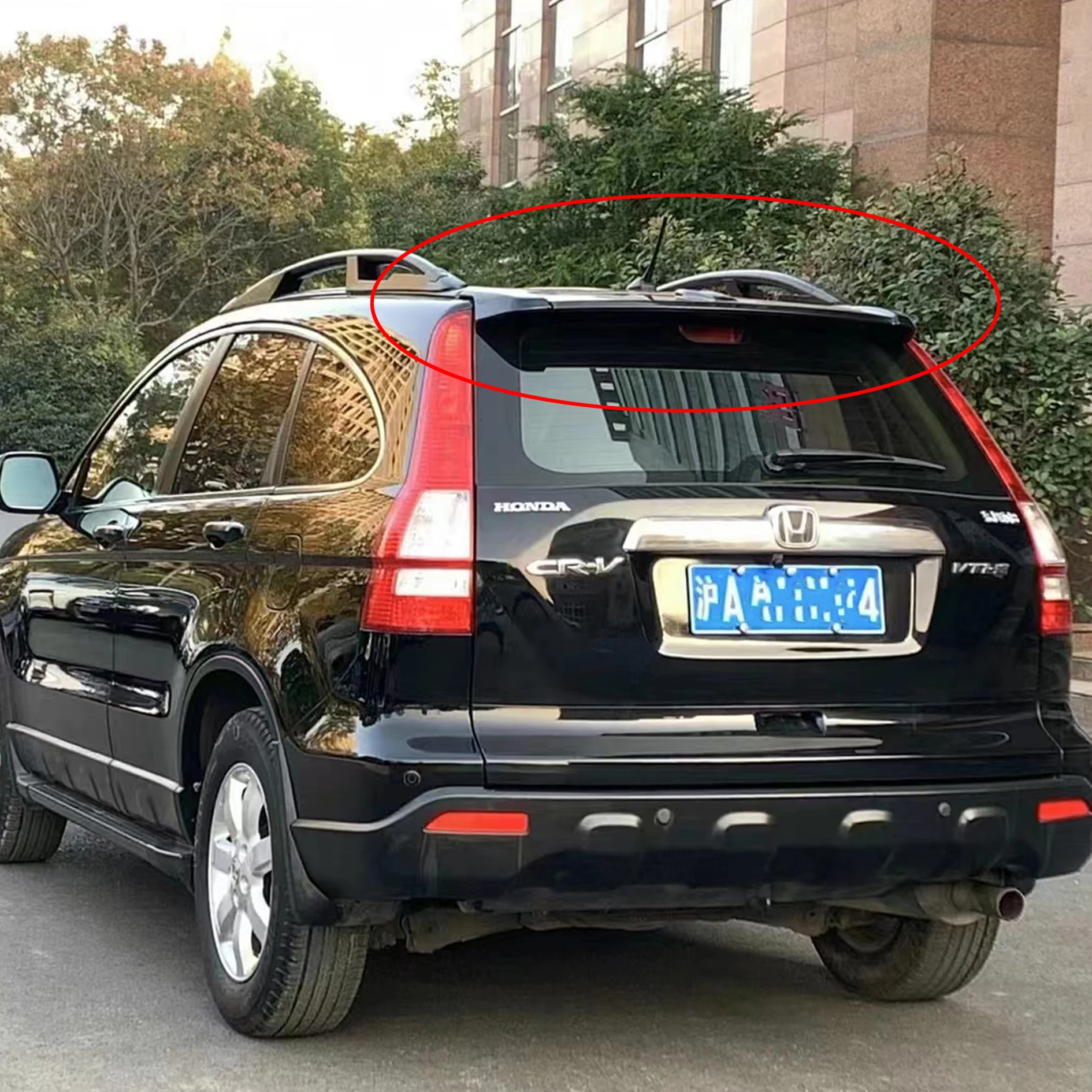 

For Honda CR-V CRV 2007 2008 2009 2010 2011 Car Decoration ABS Plastic Paint Painting Color Rear Trunk Roof Spoiler AE style