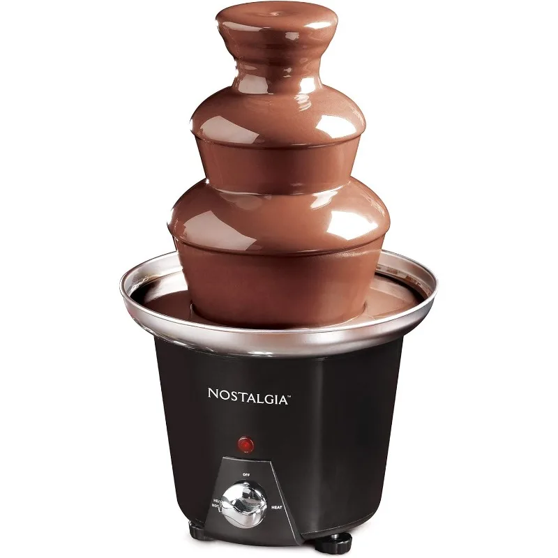 Nostalgie 3-Tier Elektrische Chocoladefonduefonteinmachine Voor Feesten-Smelt Kaas, Queso, Snoep En Likeur-