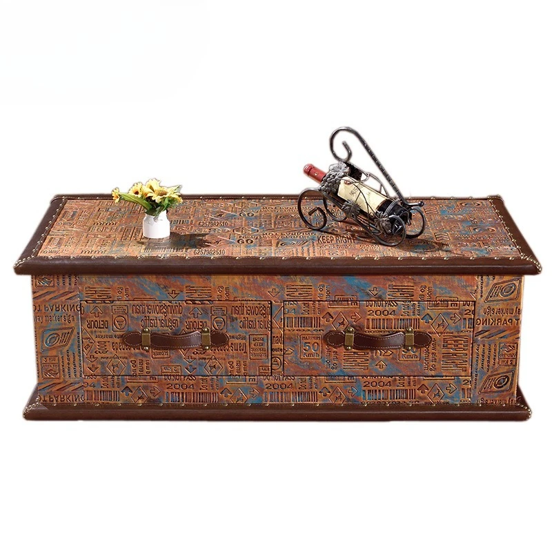 Retro personalized coffee table book shape double pumping coffee table coffee shop tea table