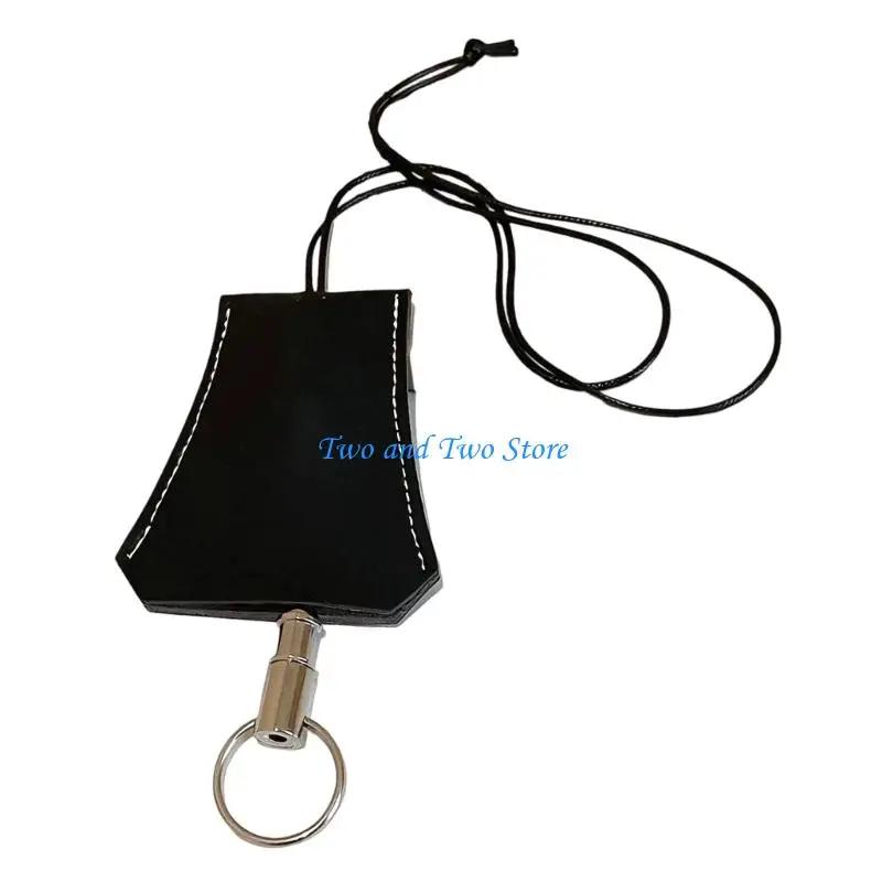 HX6F Leather Pulling Bag Suspending Neck Leather Brand Necklace Suspending Glasses