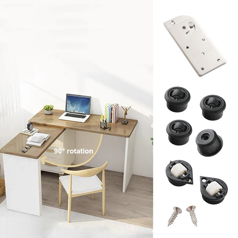 

90 Degree Rotation Multifunctional Furniture Hardware Left Folding Rotary Table Desk Right Opening Rotary Table Hardware
