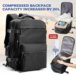 Men Women Laptop Travel Backpack vacuum compression Backpack Business Large Capacity School Backpack Expand 30L Outdoor Backpack