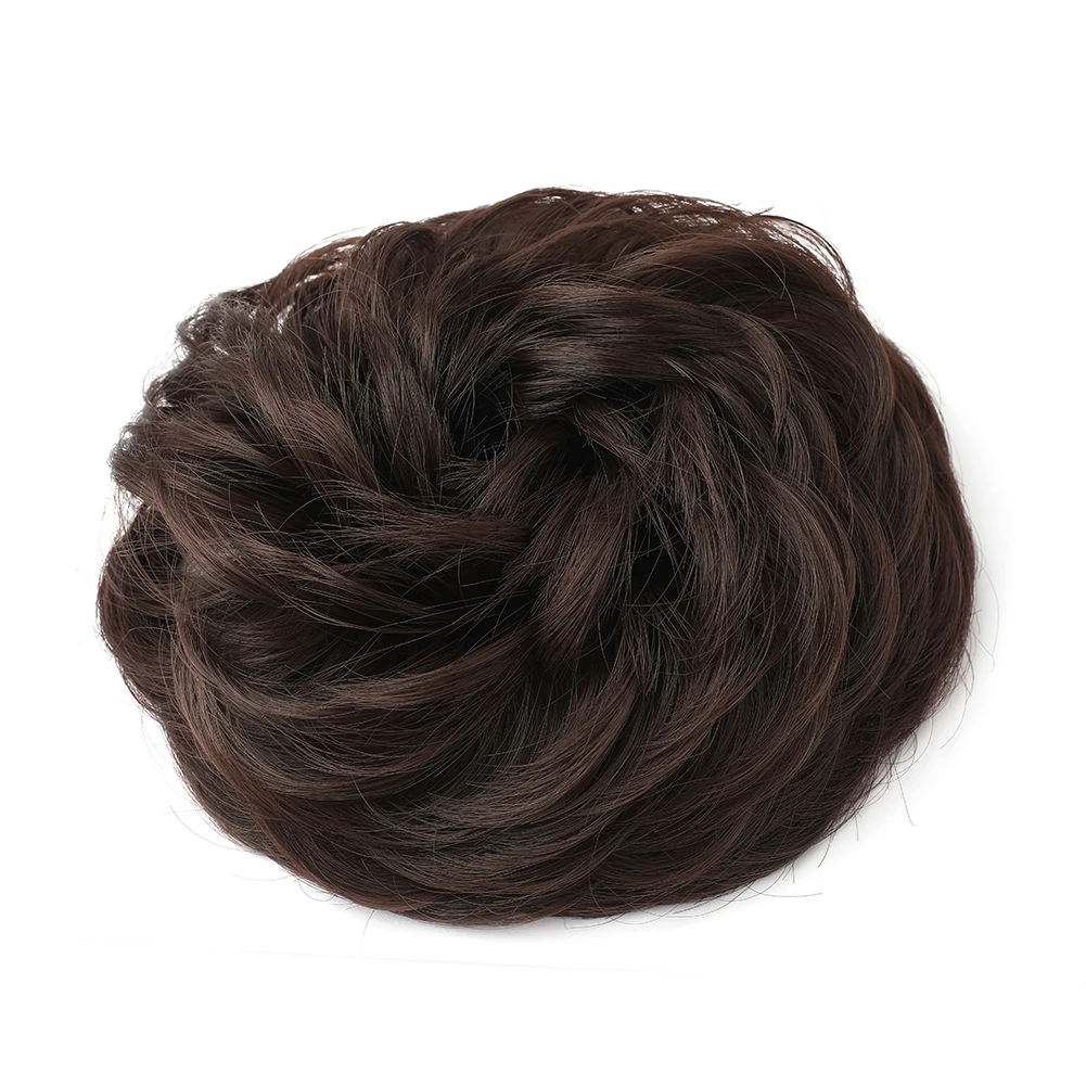 Großes, unordentliches Dutt-Haarteil, gewellt, lockig, Haargummis, synthetischer Chignon, Pferdeschwanz, Haarverlängerungen, gefälschter Chignon, Hochsteckfrisur-Haarteile für Frauen