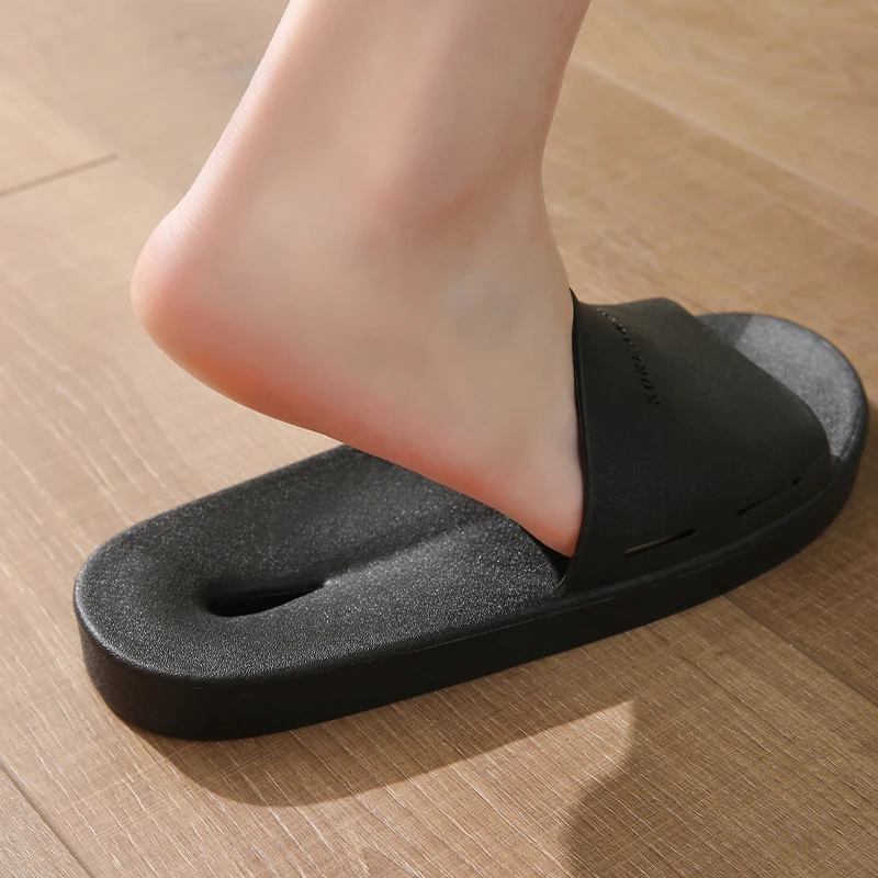 2024 Summer Non-slip Soft Cloud Women Comfy PVC Men Couple Bathroom Hollow Leak Anti-Slip Silent slippers Home Slippers Outdoor
