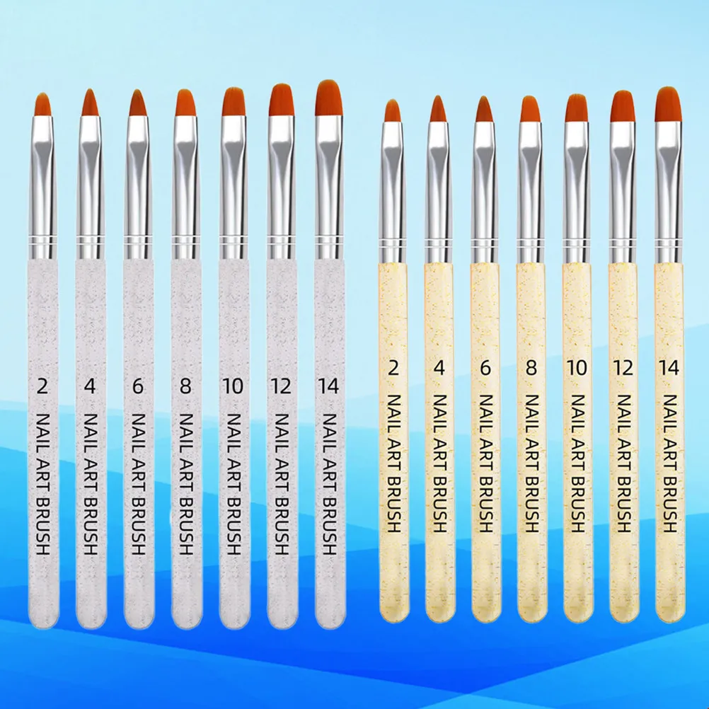 Conjunto de 14 Canetas para Arte de Unhas, Kit de Pincéis para Pintura com Gel UV, Ferramentas de Decoração para Manicure DIY