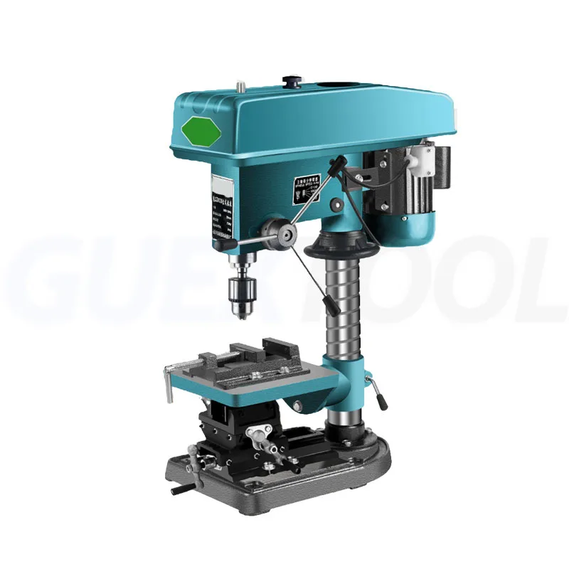 220V Small Household Single-phase Industrial Grade Drilling Machine 360 ° Rotating Drilling And Milling Three Purpose Bench Dril