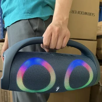 100W high power Bluetooth speaker portable RGB colorful light waterproof wireless subwoofer 360 stereo surround TWS FM boombox speaker
