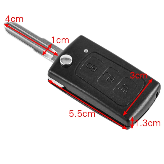 Car Folding Remote Flip Key Case Shell Fob With Blade 3 Butto For Great Wall HAVAL HOVER H3 H5