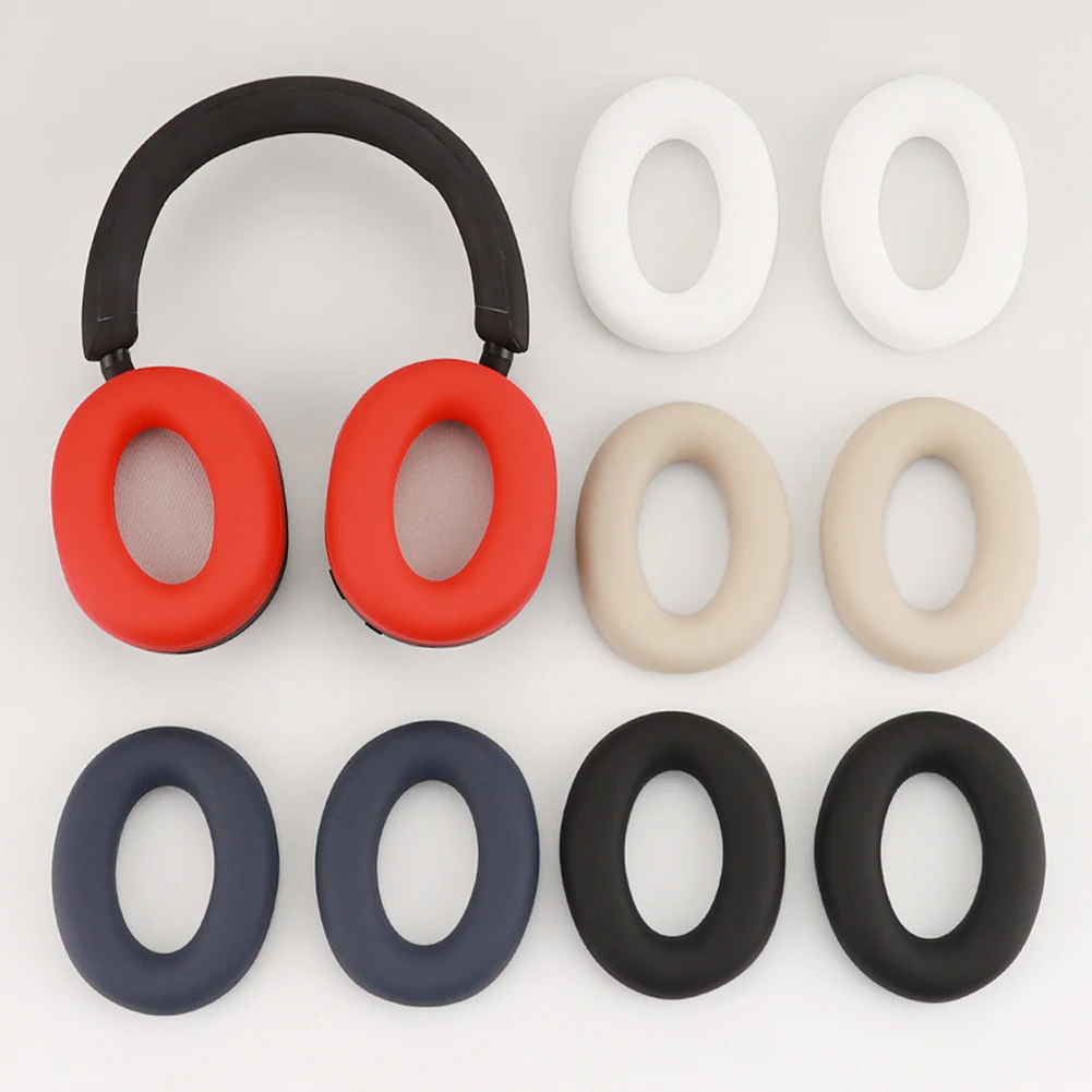 2pcs Silicone Earpad Covers Headphones Earcups Sleeves Replacement Washable Noise Reduction for Sony WH-1000XM5 Earphone