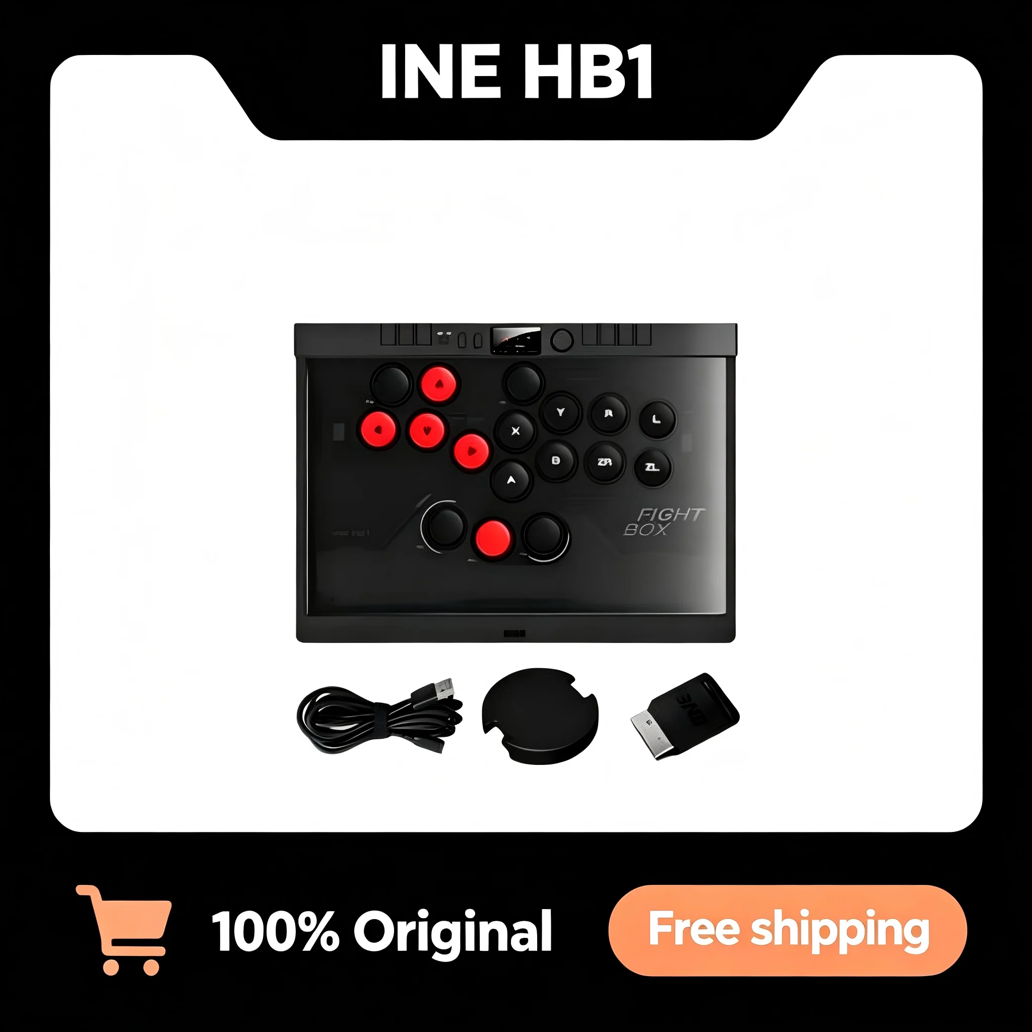 IINE HB1 Hitbox Arcade Controller All-Button Leverless Fighting Stick for Switch 1/2 PS4 PC Mobile Universal Gaming Controller