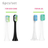 6PCS Replacement Toothbrush Heads fir for Soocas X3/X1/X5 for xiaomi Mijia Soocare T300 T500 Electric Tooth Brush Heads