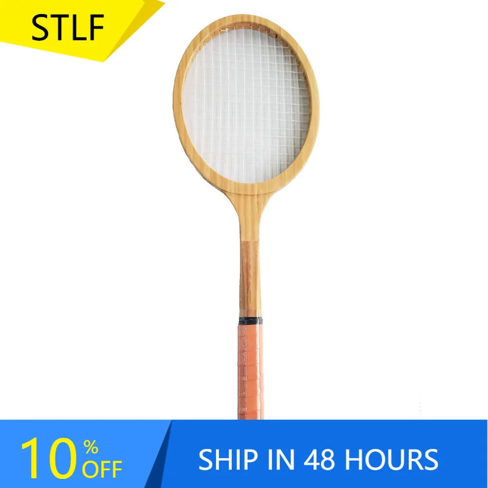 

STLFNew Retro Series Antique Limited Wooden Tennis Racket Retro Feelings Bamboo Tennis Racket