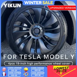 4 шт. крышка ступицы для Tesla Model Y, 19-дюймовая сменная крышка колеса, автомобильная крышка ступицы, полная крышка обода, аксессуары 2018-2024