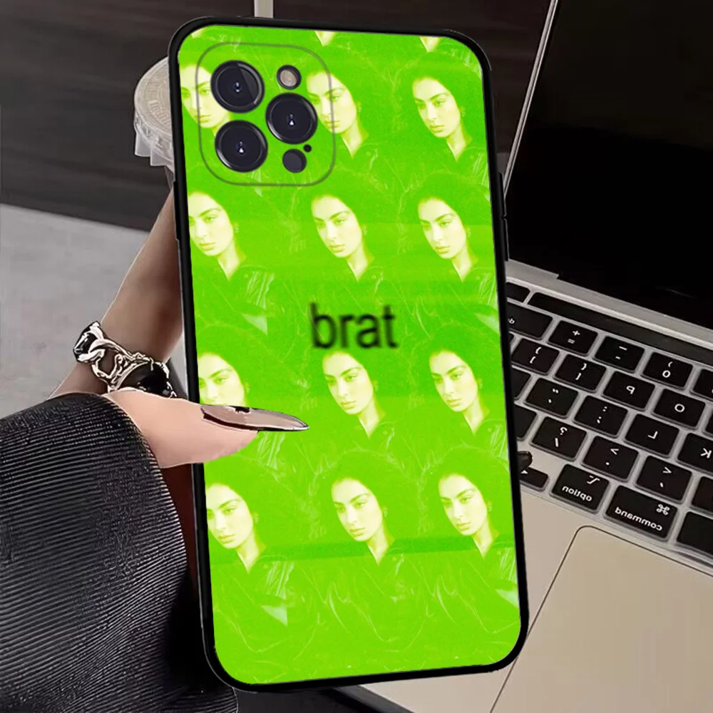 B-Brat C-Charli XCX Phone Case Silicone Soft for iphone 16 15 14 13 12 11 Pro Mini XS MAX Plus X Cover