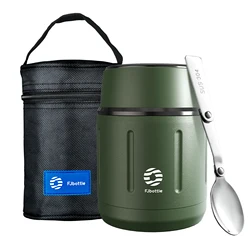 Fjbottle 500ml Food Thermos, 316 Stainless Steel Vacuum Insulated Food Jar With Spoon Kids Lunch Box