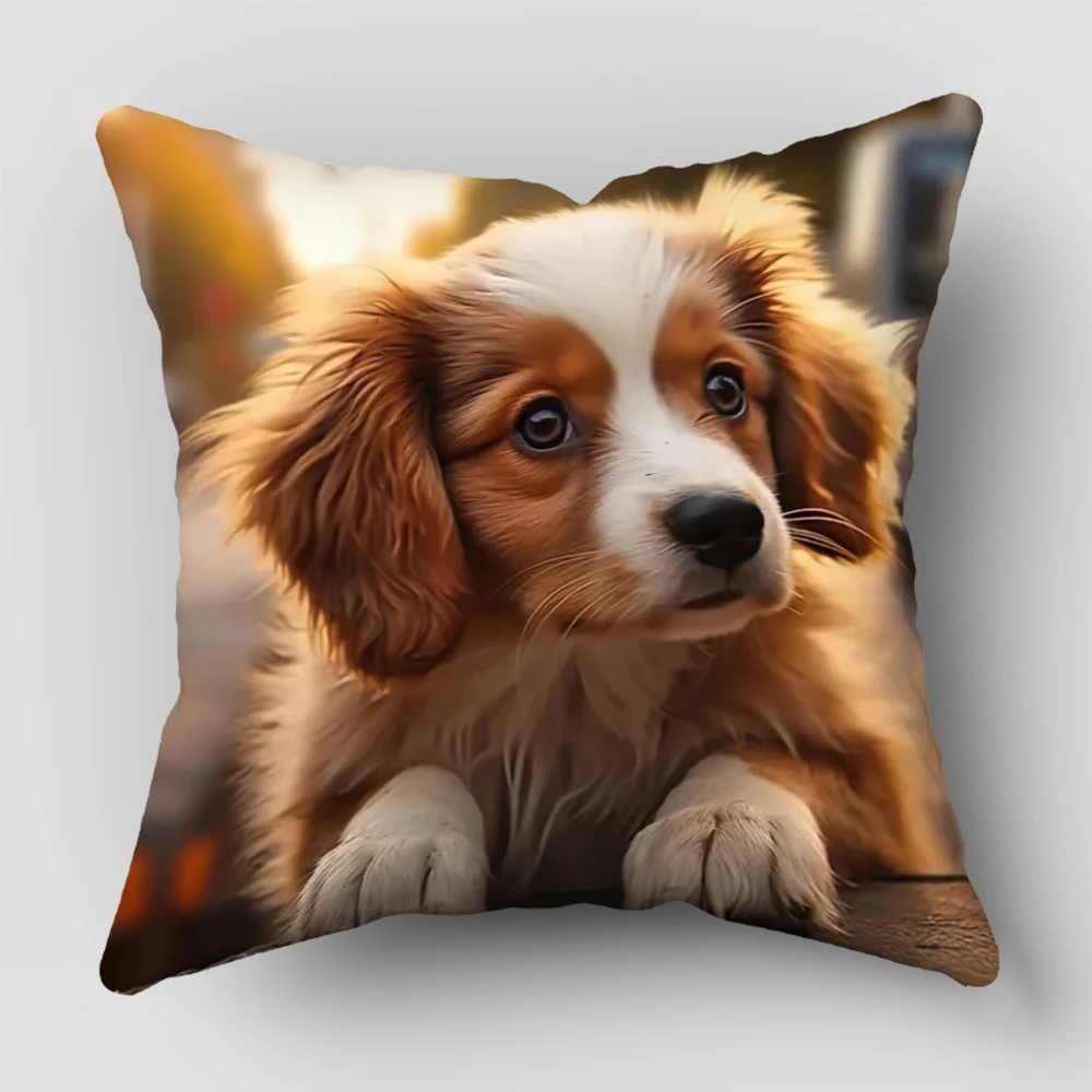 Niedlicher Hund, Dekokissenbezüge, Dekokissenbezug für Wohnzimmer, Schlafzimmer, Sofa, Auto, Kissenbezug, Kissenbezug