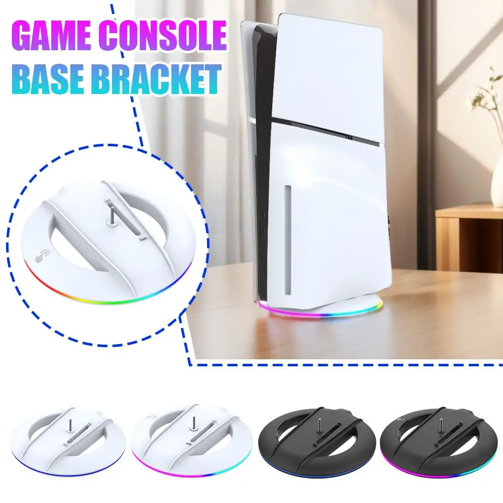 For Ps5 Pro/Slim RGB Light Vertical Stand For PS5 Slim Disc/Digital Version Console Base Bracket Holder Gaming Accessories