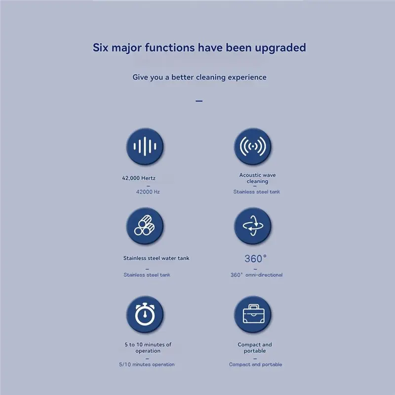 AT19-Portable Ultrasonic For Denture Cleaner With UV Function For Denture Toothbrush Head Jewelry Cleaning For Aligners& Jewels