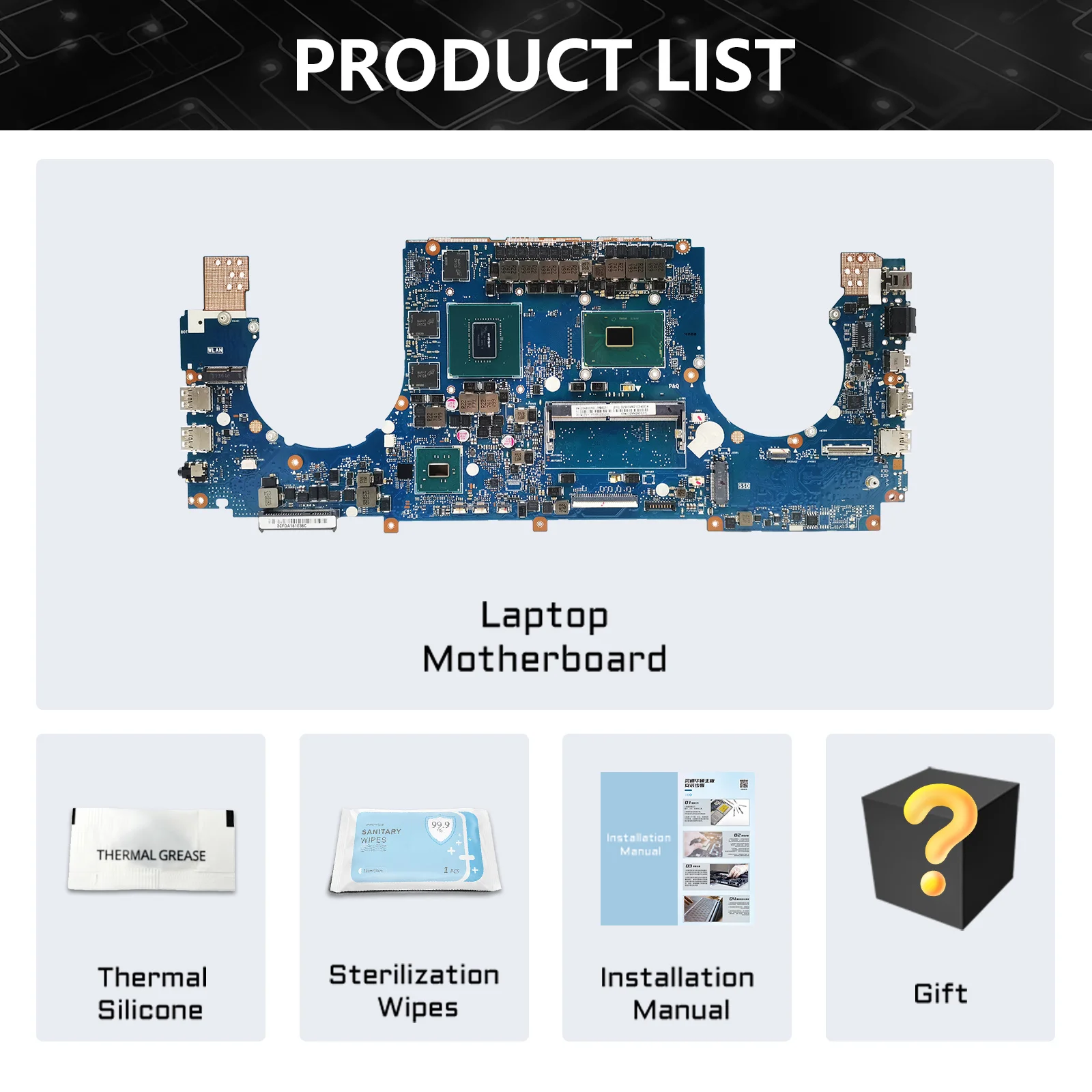 Placa-mãe portátil para ASUS, i5, CPU I7, 8G RAM, GTX1060, V3G, V6G, GL502VM, GL502VM, GL502VM, GL502VML, GL502VMK, GL502VMZ, GL502V, Mainboard