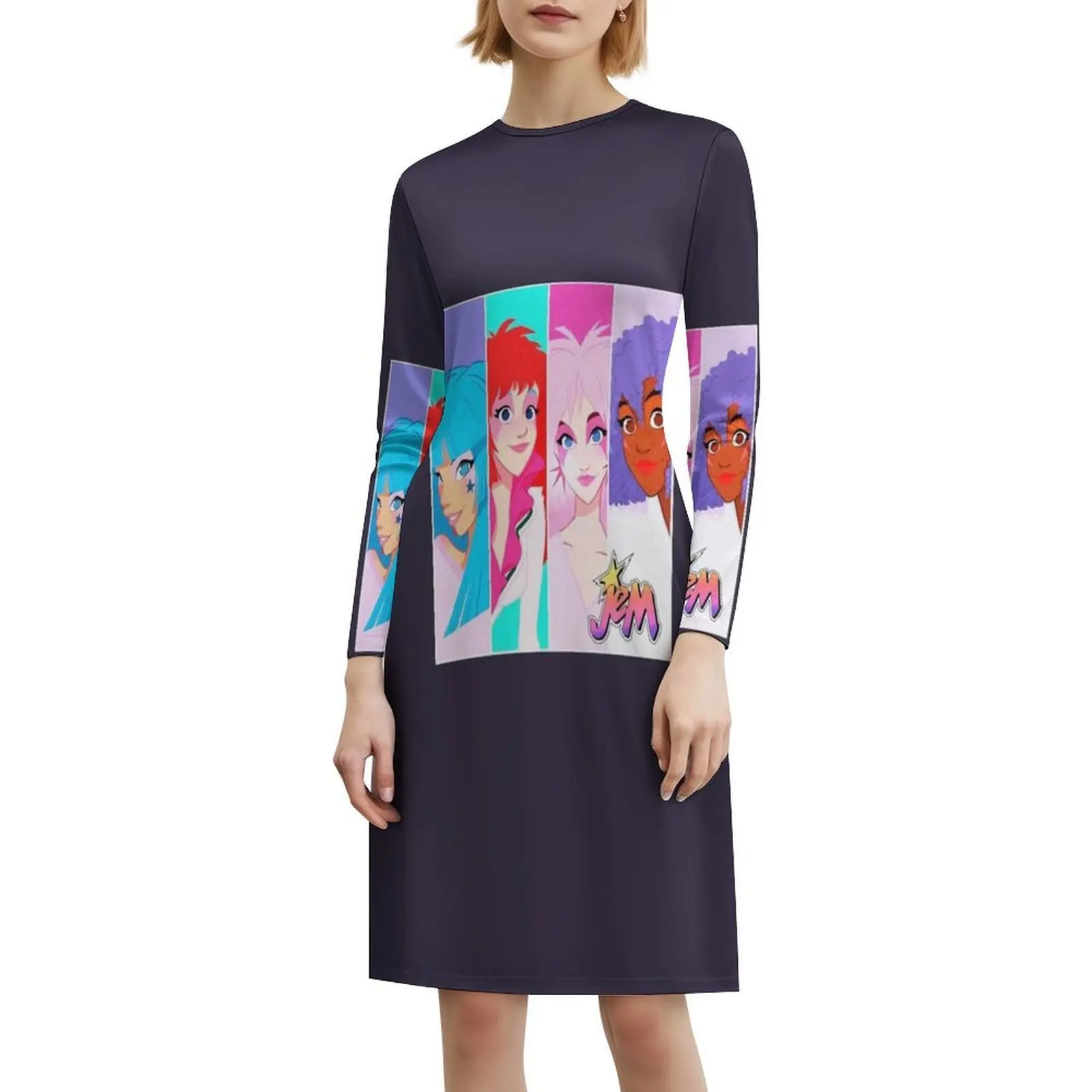 الموسيقى خمر حقا النزعية جيم مضحك الرسم الهدايا الأزهار سموك فستان للنساء الربيع الصيف فستان كاجوال لموسيقى الحفلات