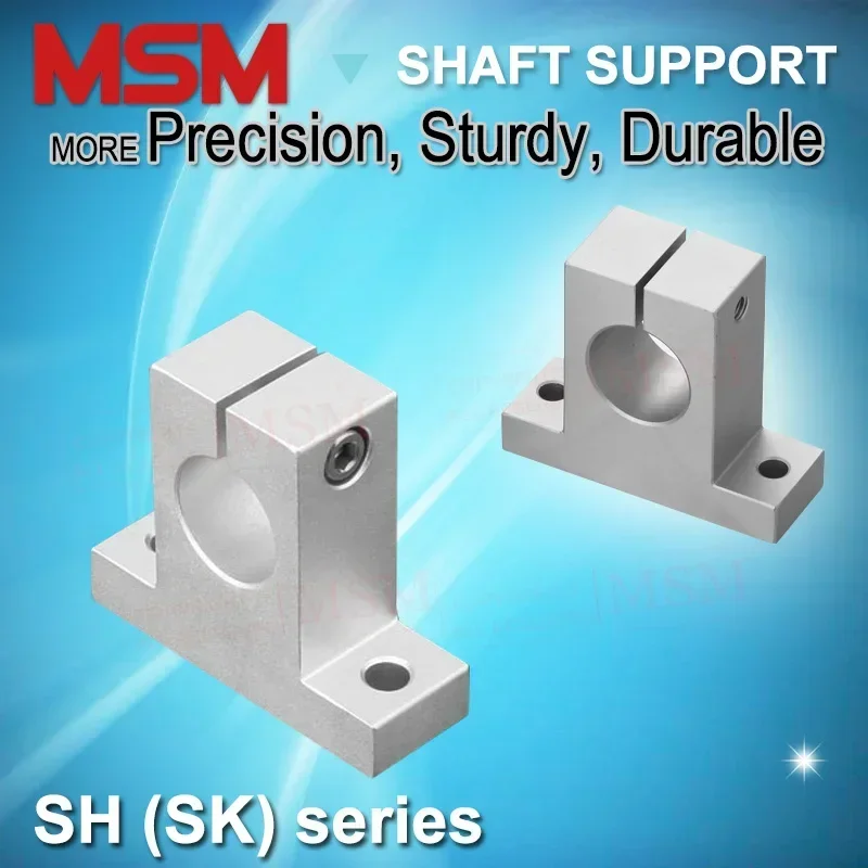 10pcs MSM Linear Shaft Support SK8 SK10 SK12 SK16 SK20 SK25 Aluminium Vertical Bracket Fixture Rail End Support SK (SH) (mm)