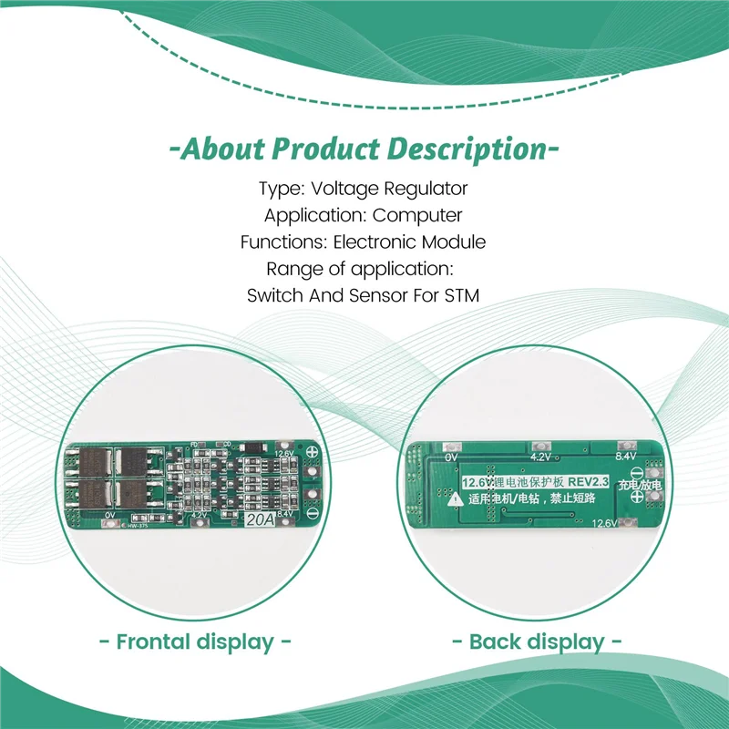 

Y17A 10Pcs 3S 20A BMS 18650 Li- Lithium Battery Charger Module BMS Protection Board PCB 11.1V 12V 12.6V Module