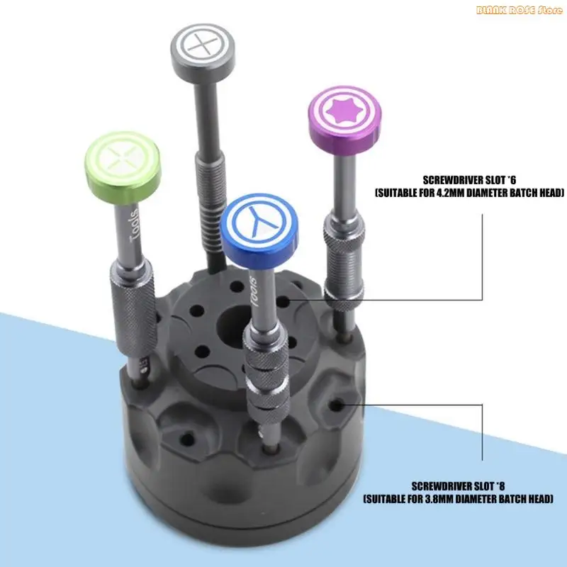 

K1AE High Capacity Screw Tool 360°Rotating Rack ABS Plastic with Magnets for Secure Holding in Various Repairs