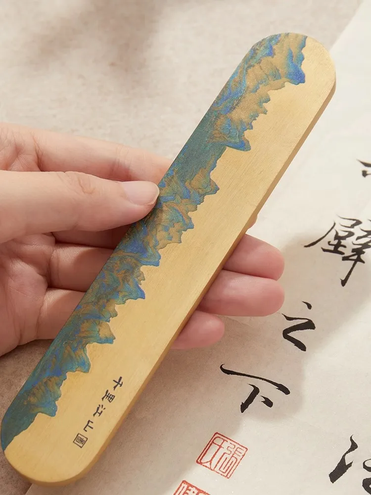 

1PCS Colorful Brass Paperweight Chinese Calligraphy Ink Painting Paper Weight Creative Useful Paper Pressing Tools