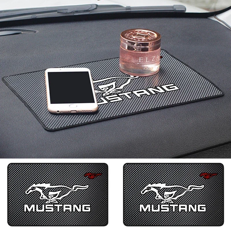 Universal Car Dashboard Non-Slip Mat For Ford mustang Shelby GT GT500 GT350 Convertible Mach-E cobra Car Interior Accessories