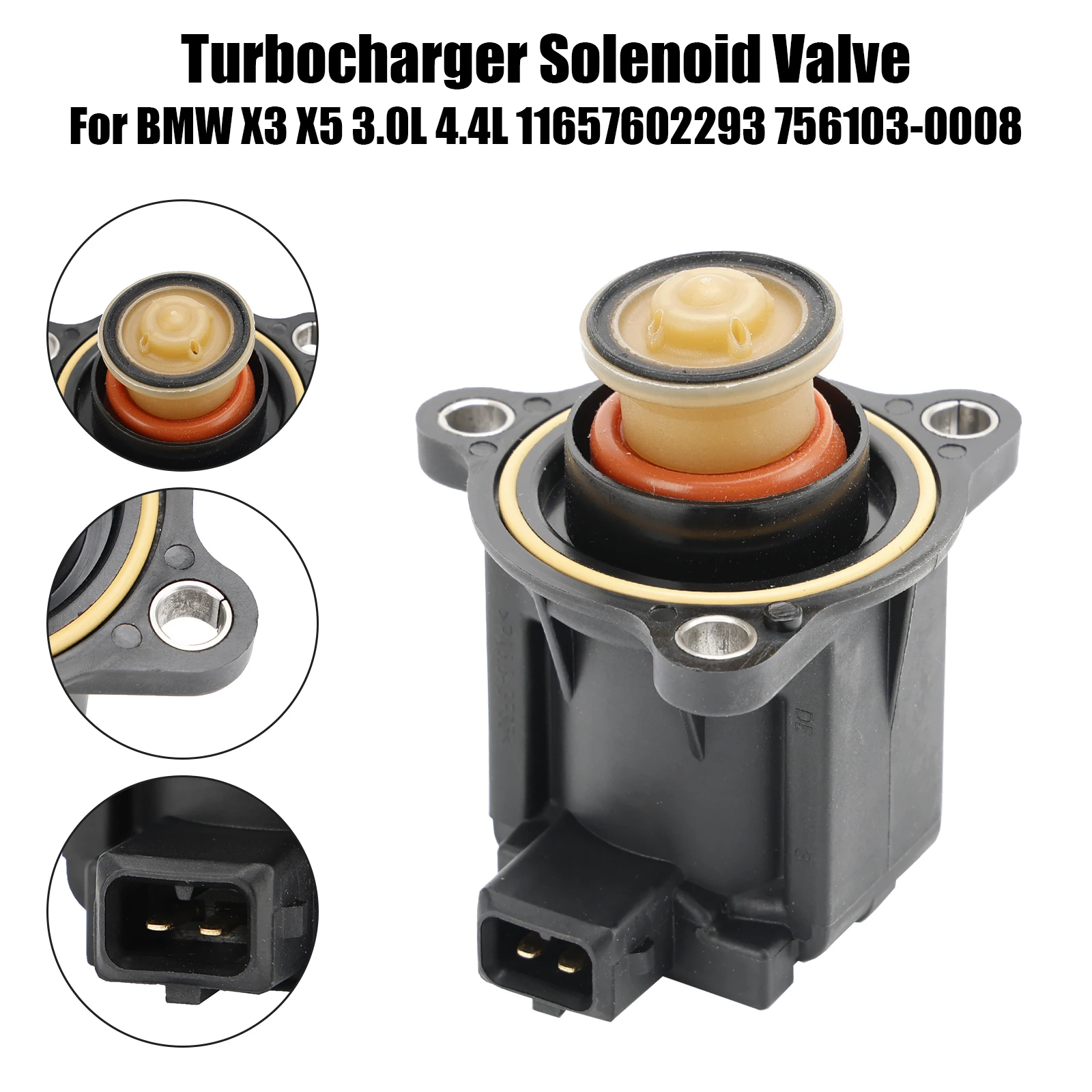 Artudatech Turbocharger Solenoid Valve For BMW X3 X5 3.0L 4.4L 11657602293 756103-0008 Car Accessories