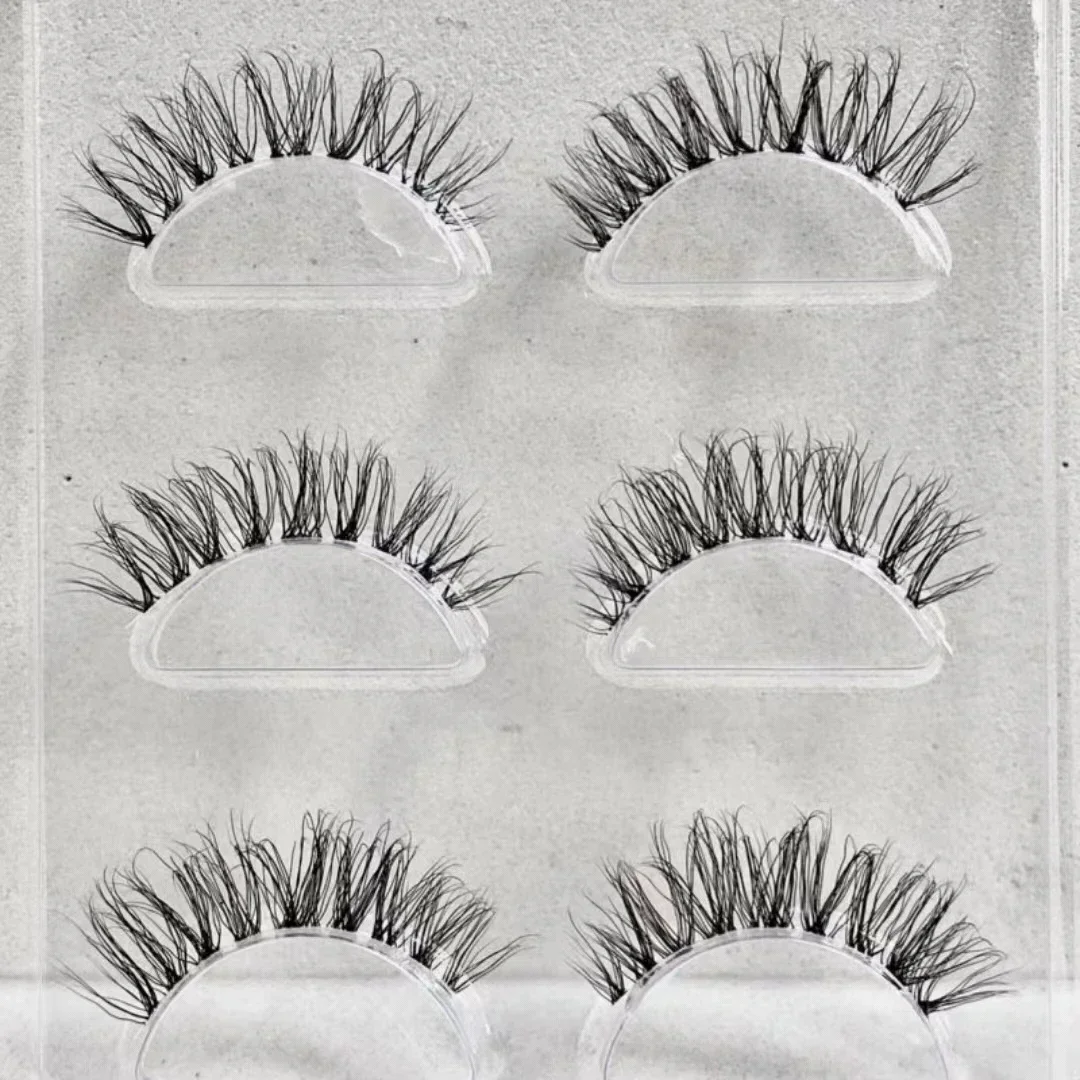 NEW 3D Mink Eyelashes Invisible Band 3Pairs 5d Mink Lashes  Natural Black Mink False Eyelash Full Strip cilios posticos Reusable