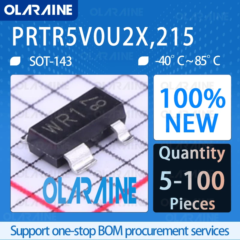 Contrôleur de circuit à puce IC à 2 canaux, Suppresseurs ESD, Diodes TVS, Protection de circuit, Magasin d'origine, TR5V0U2X, 100 SOT-215, 5 pièces, 10 pièces, 143 pièces