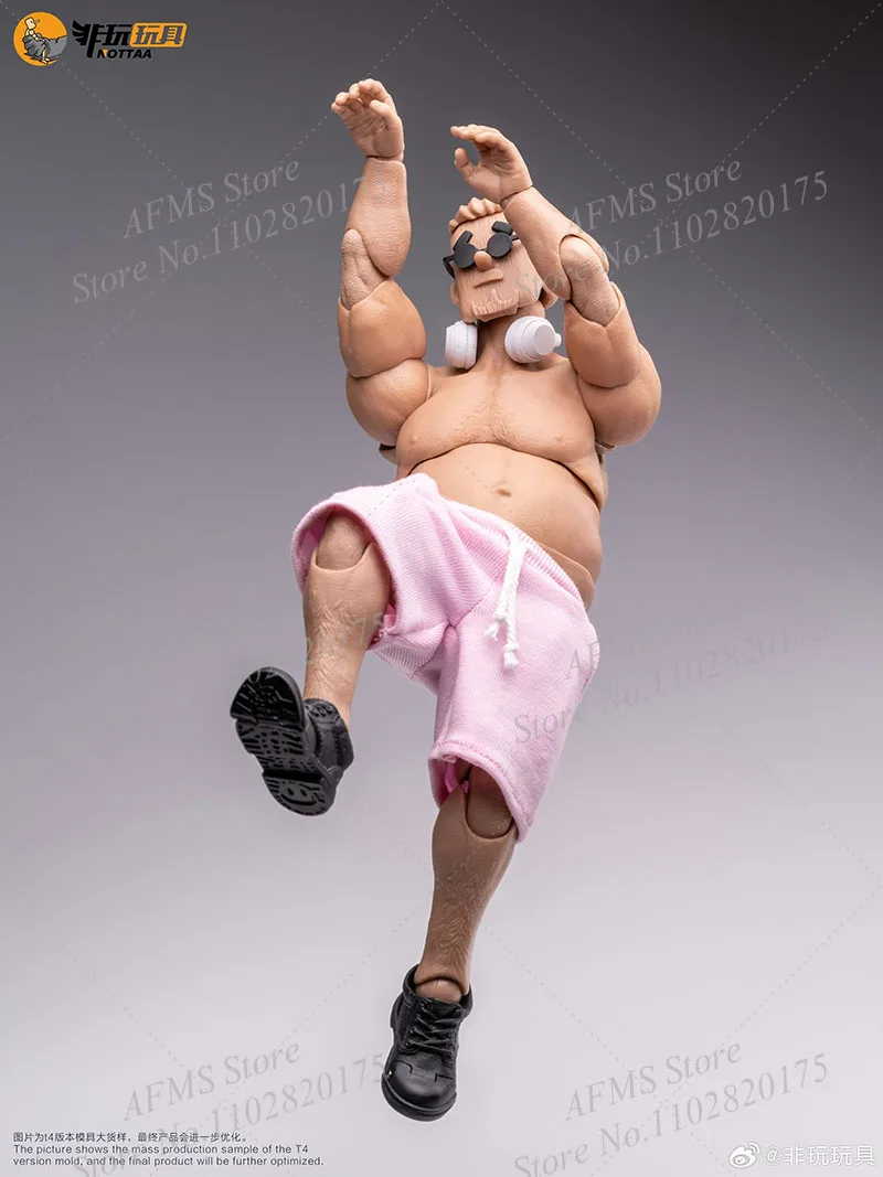 Notaman 1/12 Bilancia Da Collezione Figura Sport Uomo di Mezza Età Fitness Fanatic 17Cm Super Flessibile Comune Action Figure Soldato