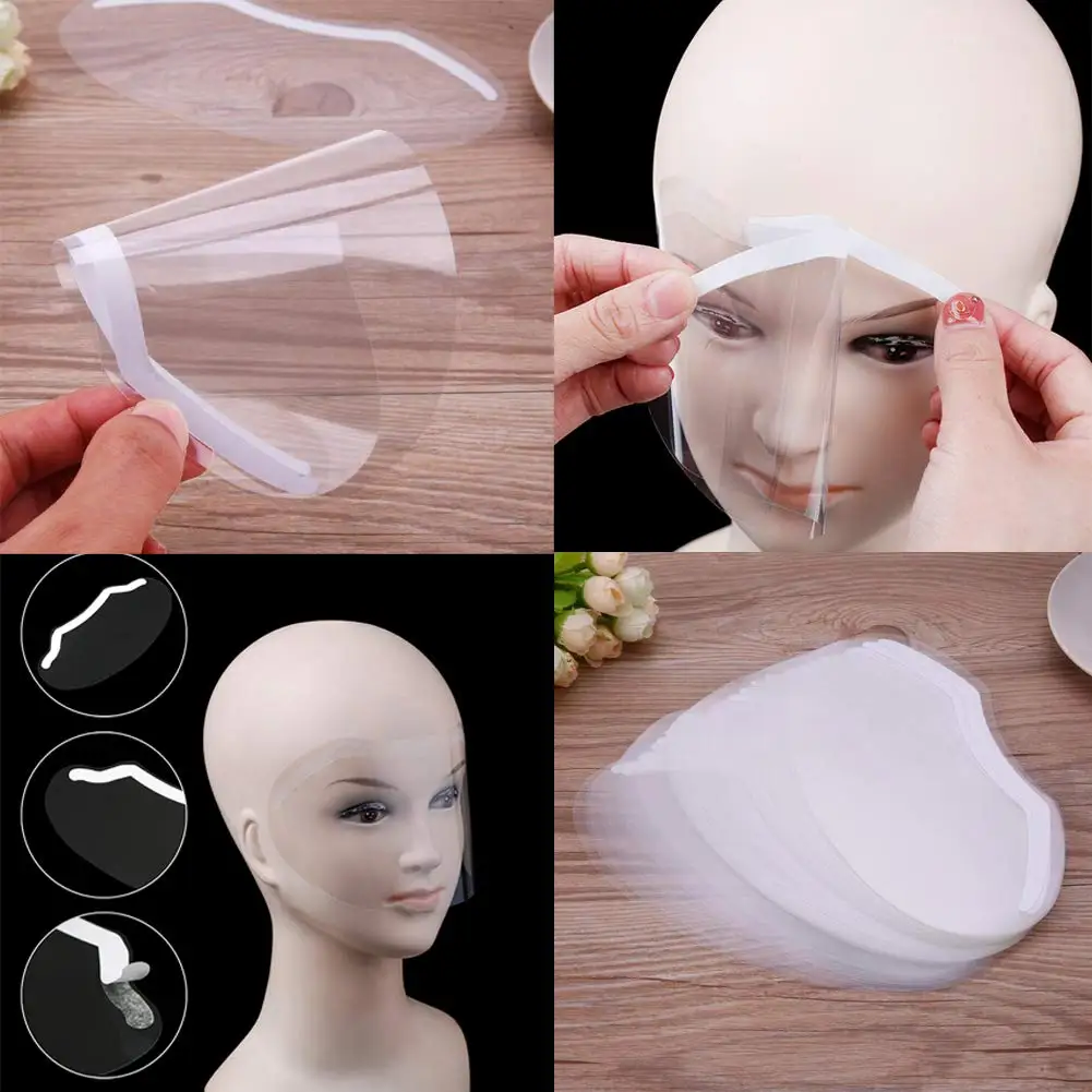 100PCS Einweg Gesicht Shields Make-Up Dusche Visiere Barber Masken für Haarspray Salon Werkzeuge Friseur Liefert