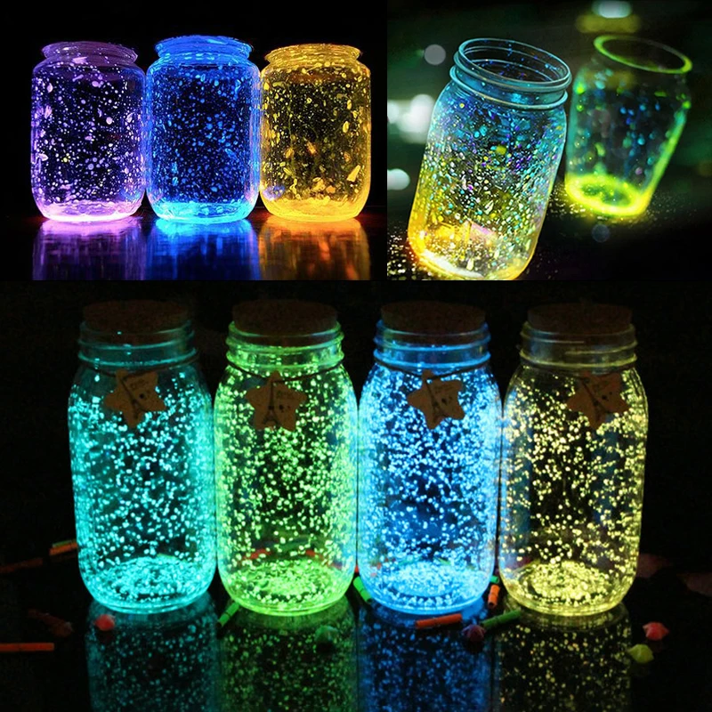 1000pcs Glow In The Dark Garden Pebbles Mix Color Outdoor Luminous Stones Garden Terrace Lawn Fish Tank Decoration Pebble Rocks