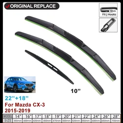 For Mazda CX-3 2015 2016 2017 2018 2019 CX3 CX 3 DK Accessories Car Front Windscreen Wiper Blades Brushes Cutter U Type J Hook