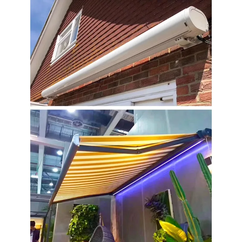 

Full Box Retractable Canopy Luxury Remote Control Aluminum Alloy Villa Courtyard Terrace with Lights Beautiful and Durable