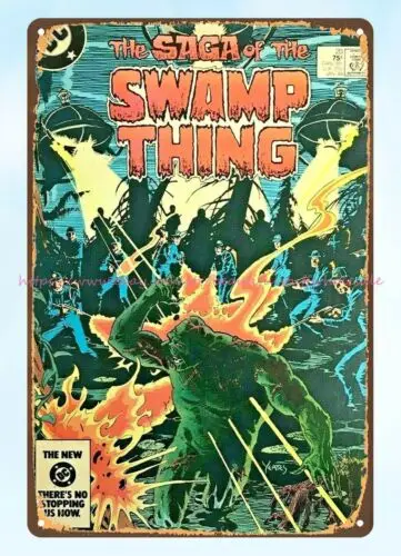 buy wall decor Swamp Thing Comic 1984 metal tin sign