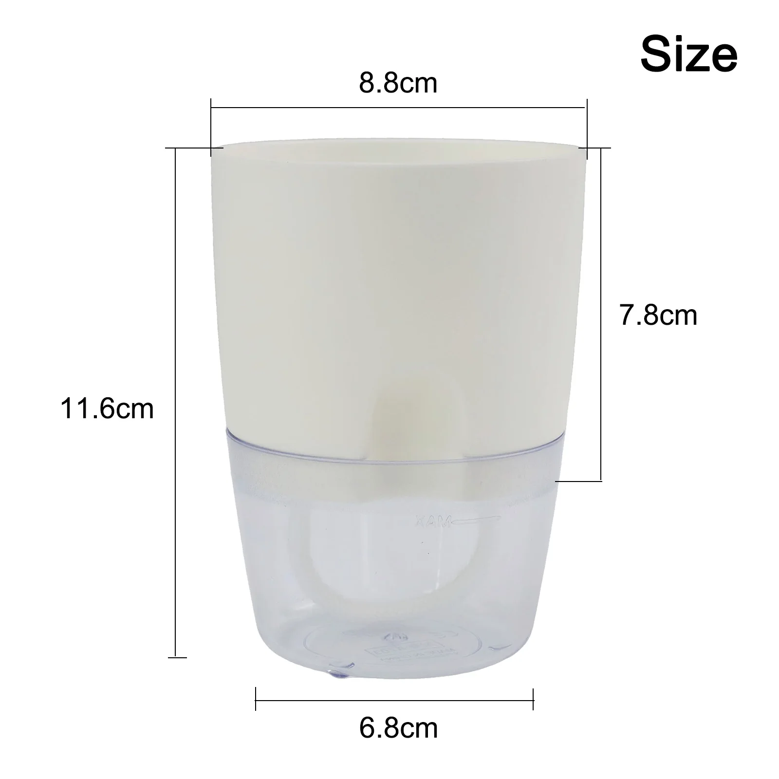 1pcs ใหม่หม้อพืชอุปกรณ์เสริมพลาสติกเรซิ่น 1x8.8 ซม.X 6.8 ซม.X 11.6 ซม.แอฟริกันรดน้ําด้วยตนเองสีม่วงหม้อ